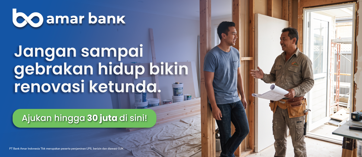 Banner pembiayaan renovasi Amar Bank