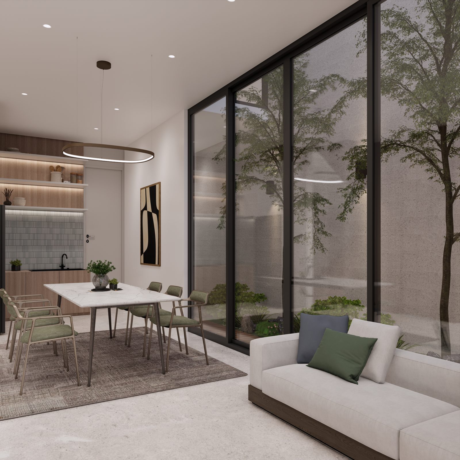 Tropical SECHA Studio residence opening toward landscaped greenery